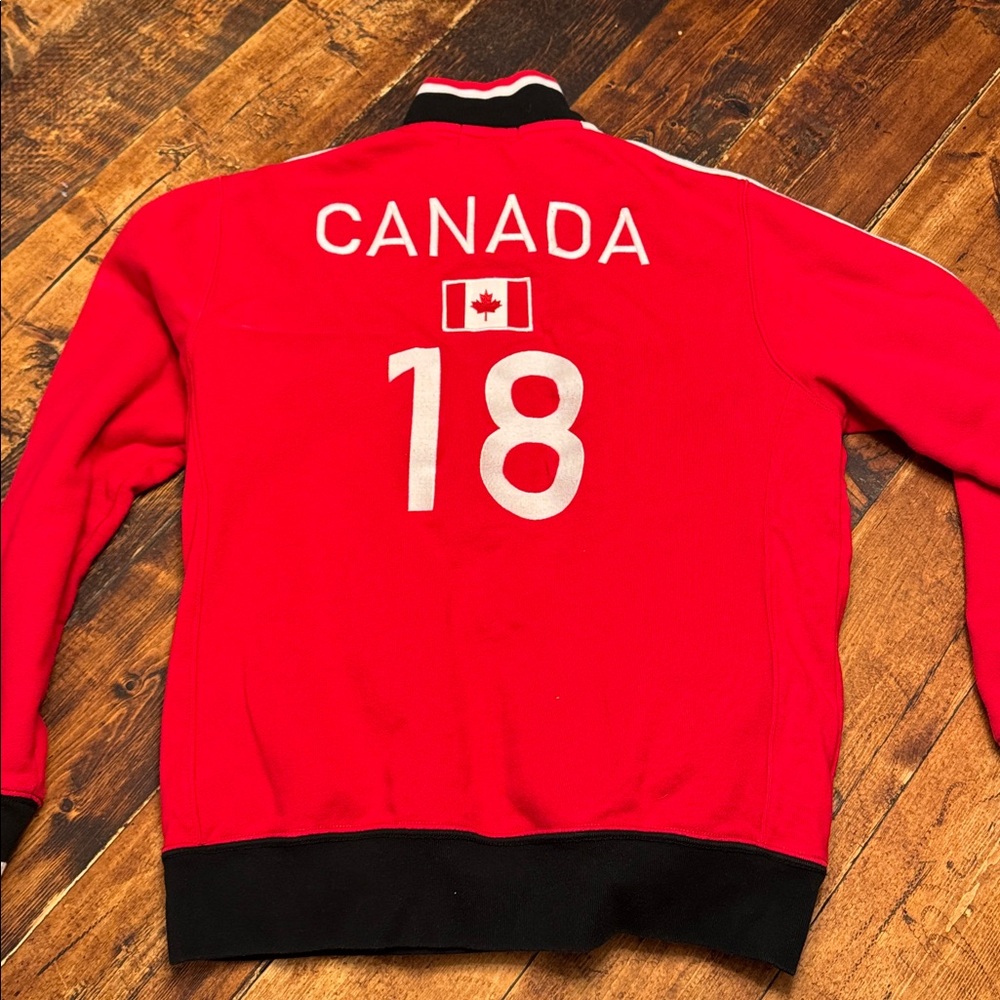 RALPH LAUREN POLO MEN'S PULL OVER SWEATER CANADA FLAG SWEATSHIRT RED kids XL - Picture 3 of 6